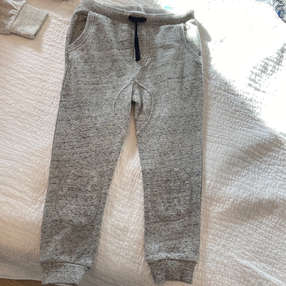 Brand new adorable boys Minoti away pants with patches and drawstring waist!